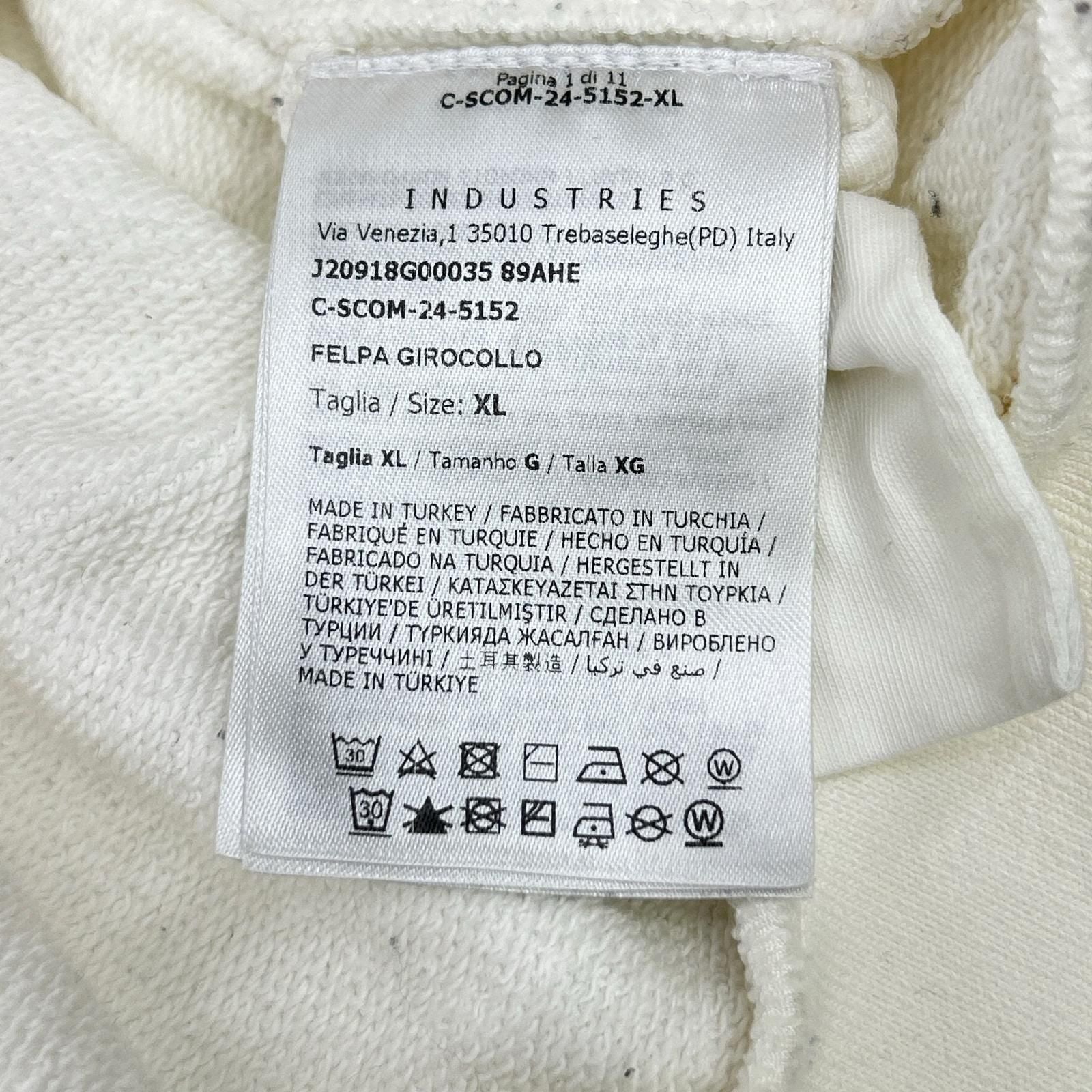 Moncler White Felpa Logo Sweatshirt Shirt XL — view 4