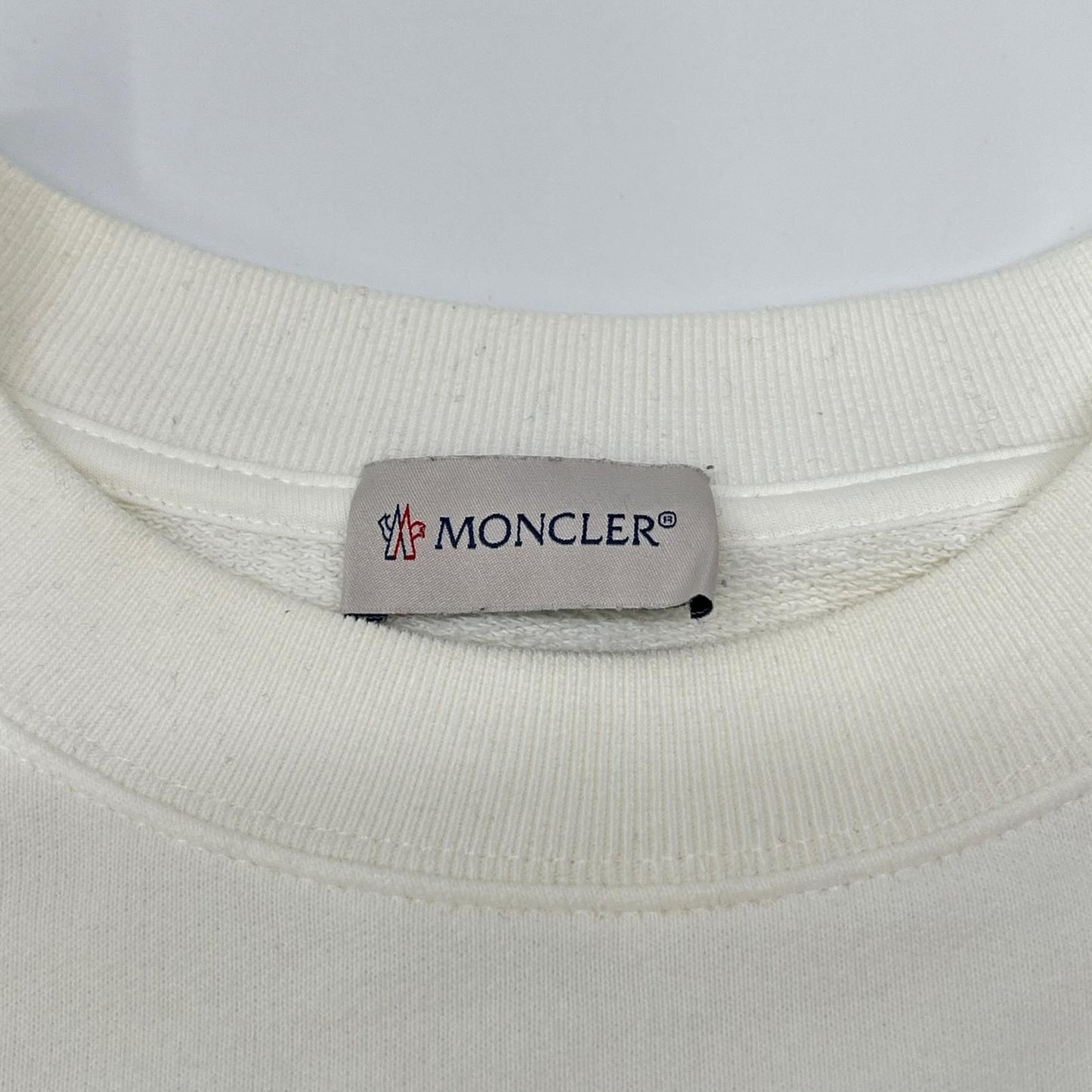 Moncler White Felpa Logo Sweatshirt Shirt XL — view 3