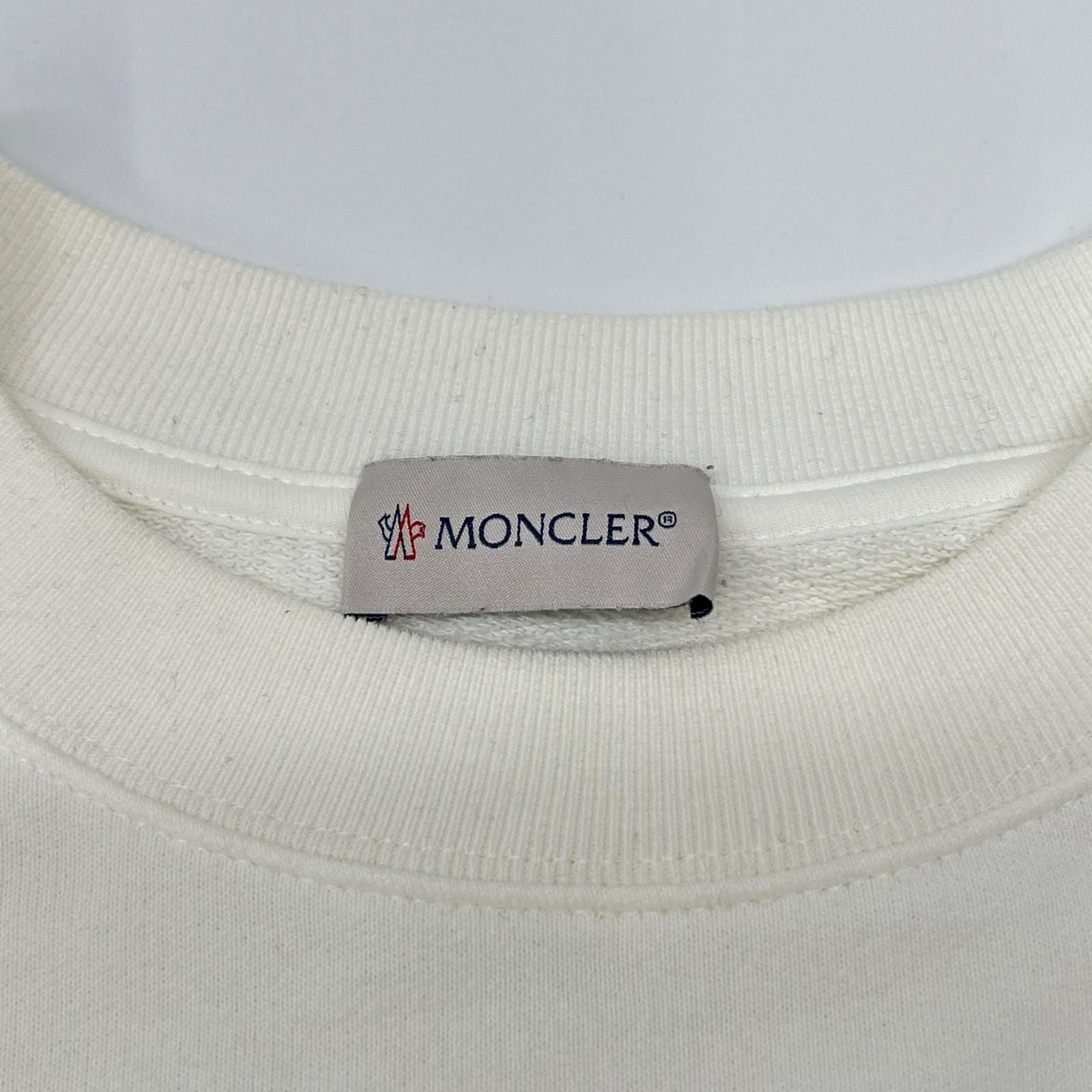 Moncler White Felpa Logo Sweatshirt Shirt XL — view 3