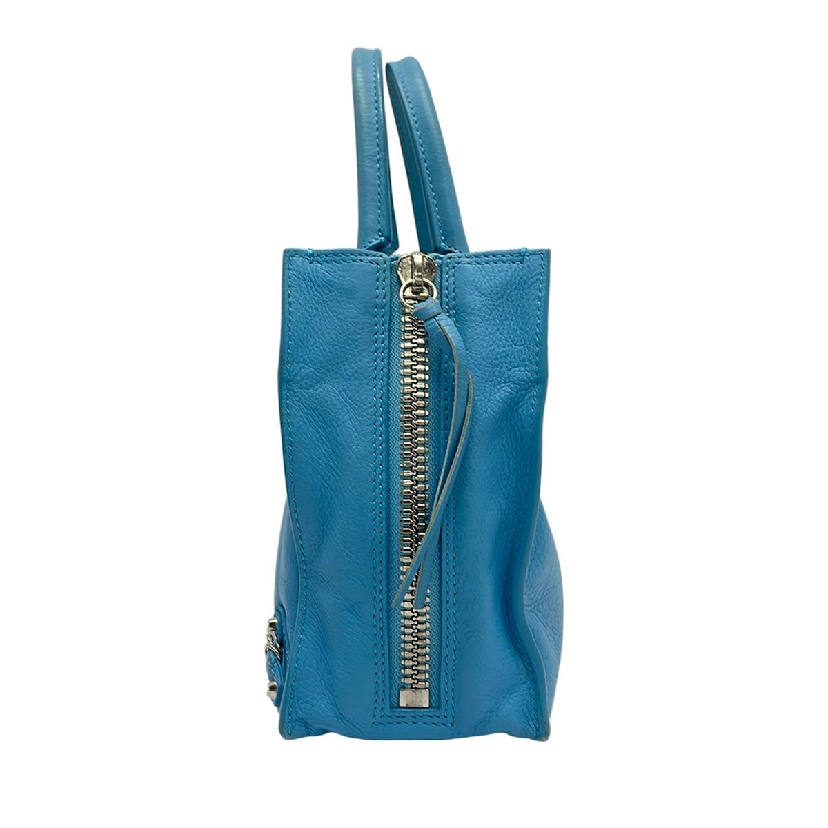 Balenciaga Tote Mini Paper Light Blue Leather — view 2