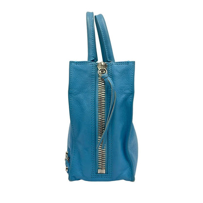 Balenciaga Tote Mini Paper Light Blue Leather — view 2