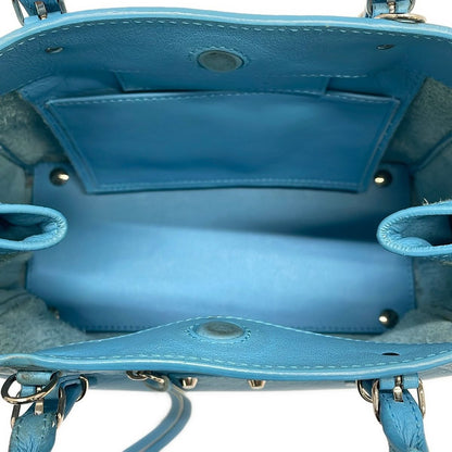 Balenciaga Tote Mini Paper Light Blue Leather — view 7