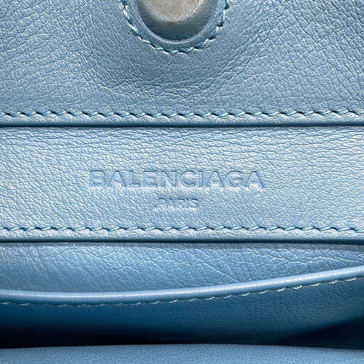 Balenciaga Tote Mini Paper Light Blue Leather — view 9