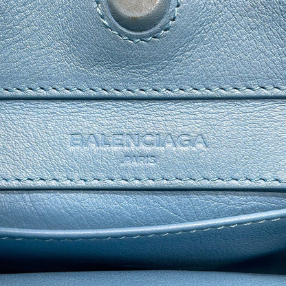Balenciaga Tote Mini Paper Light Blue Leather — view 9