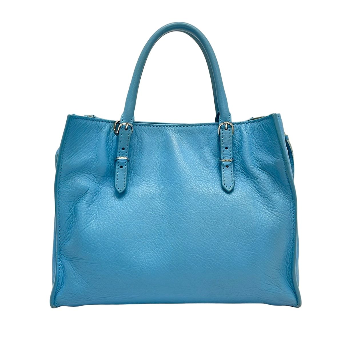 Balenciaga Tote Mini Paper Light Blue Leather — view 3