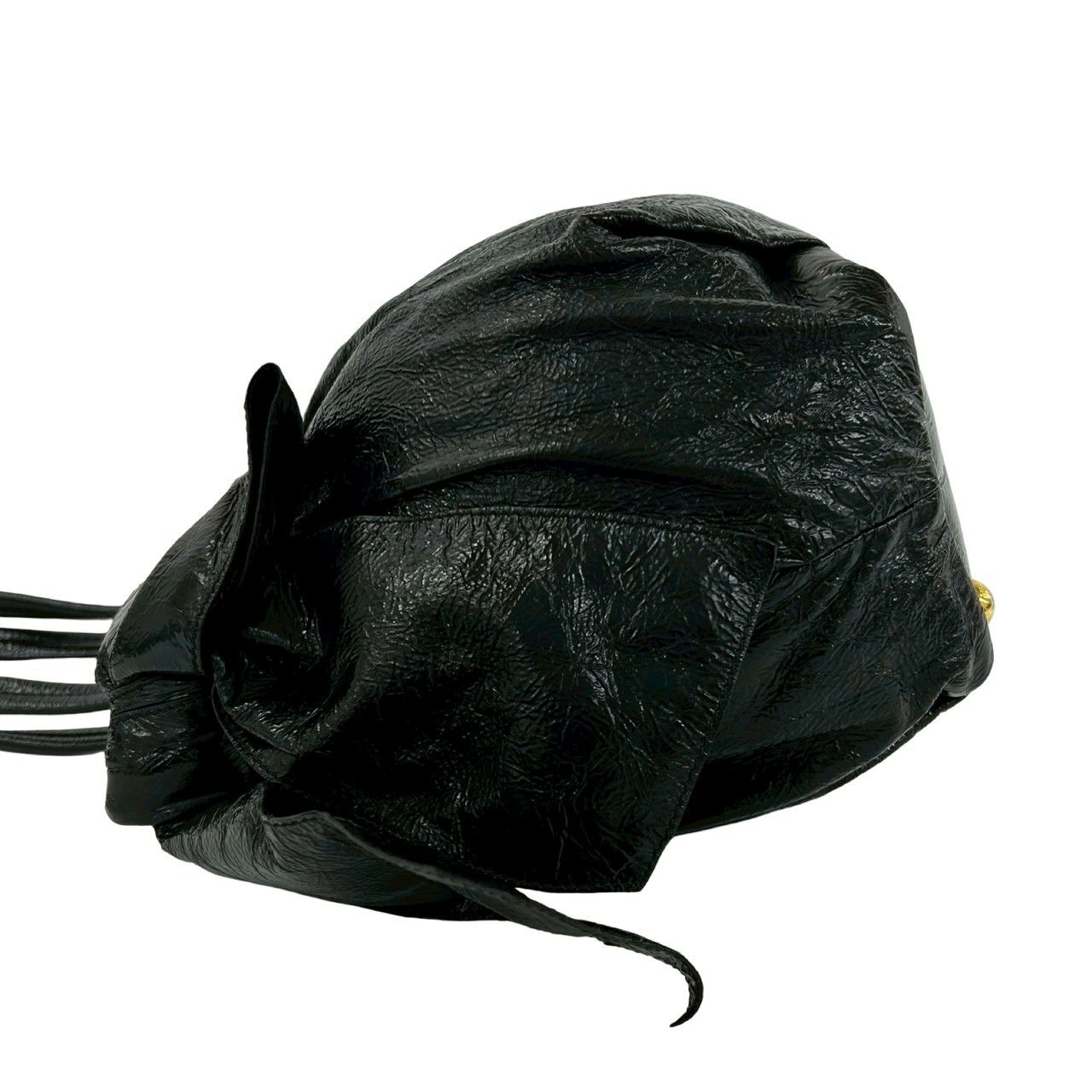 Prada Logo Side Ribbon Leather 2-Way Shoulder Bag Mini Tote Black — view 5