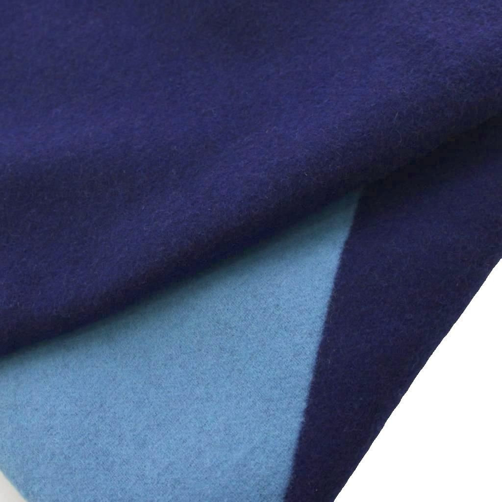 Hermes Fringe Shawl Large Cashmere 100% Navy Blue Black KH Scarf — view 2