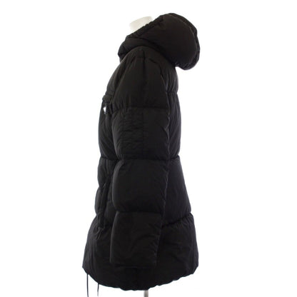 Prada Re-Nylon Down Coat Hoodie Triangle Logo 42 Black — view 2