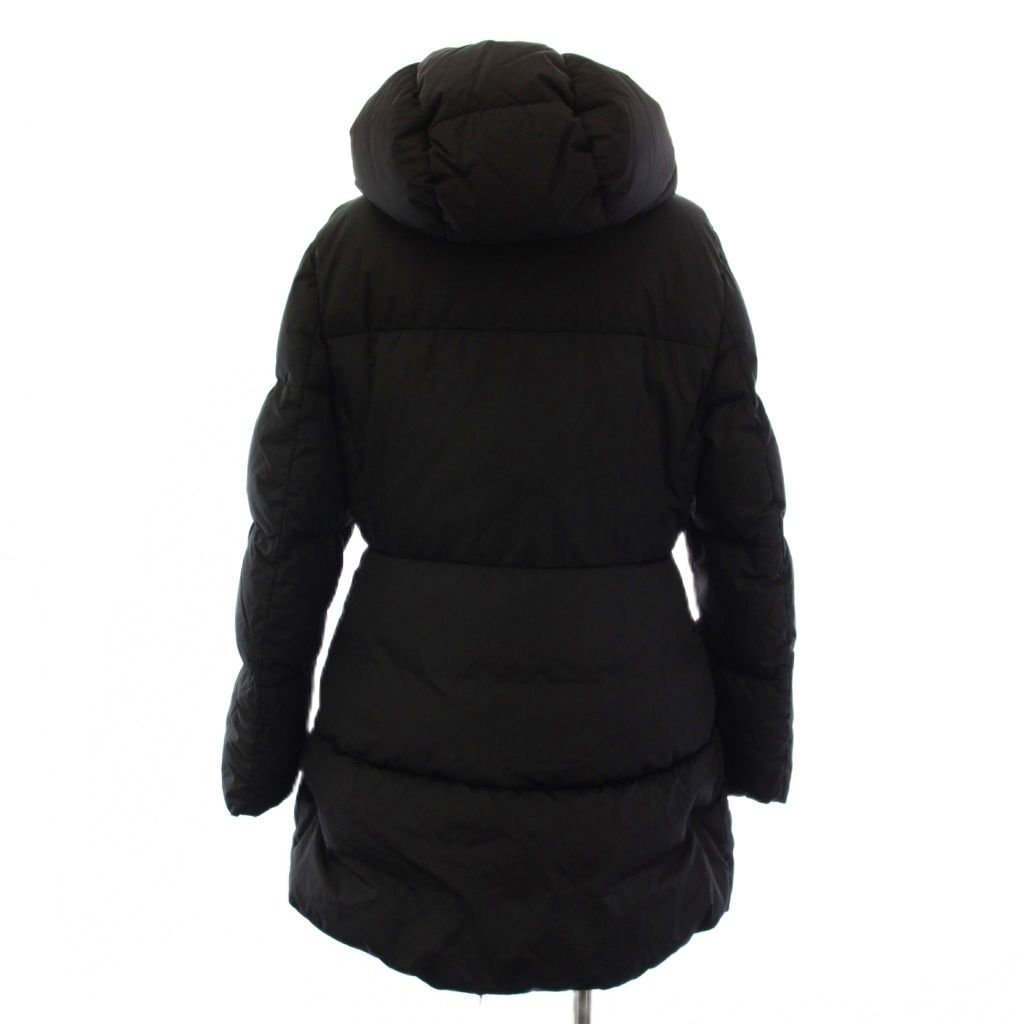 Prada Re-Nylon Down Coat Hoodie Triangle Logo 42 Black — view 3