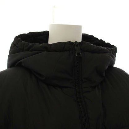 Prada Re-Nylon Down Coat Hoodie Triangle Logo 42 Black — view 4