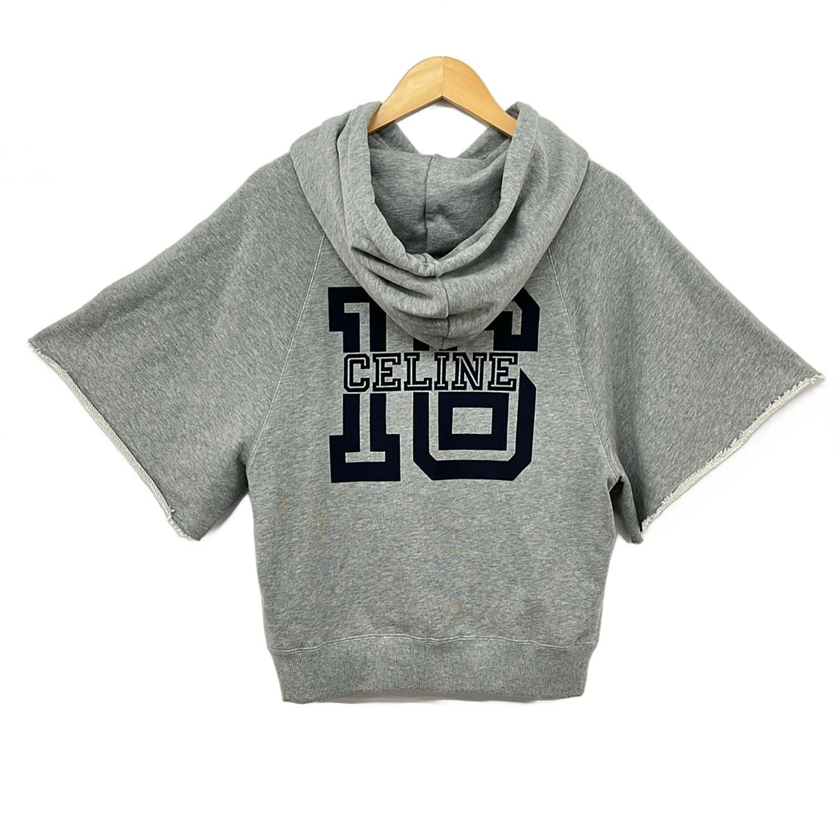 Celine Hoodie XS Gray Dark Navy Short Sleeve — view 2
