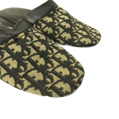 Dior Sandals le Monsieur Trotter Pattern Canvas Switch Leather Beige Black — view 3