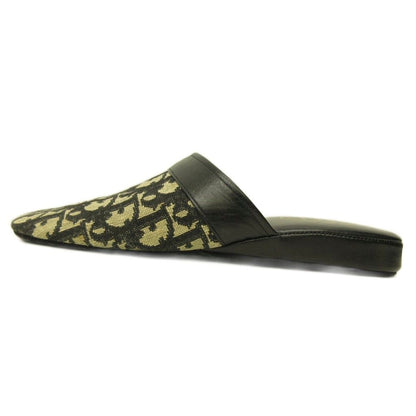 Dior Sandals le Monsieur Canvas Switch Leather Trotter Pattern Beige Black — view 2