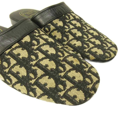 Dior Sandals le Monsieur Canvas Switch Leather Trotter Pattern Beige Black — view 3