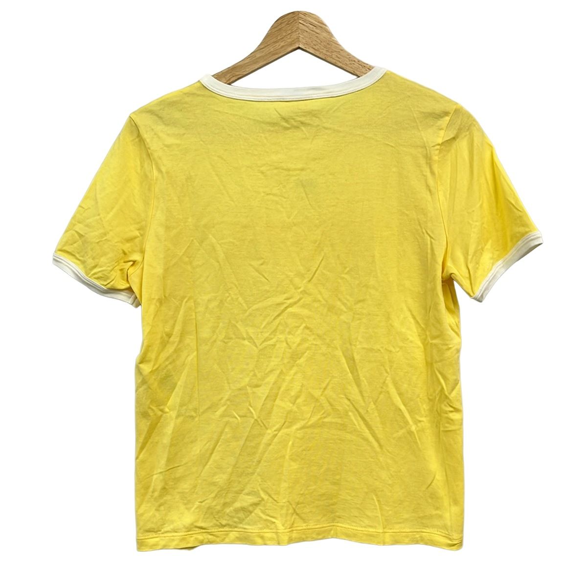 Celine Short Sleeve T-Shirt S Yellow White Light Gray Crew — view 2