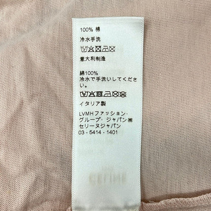 Celine Short Sleeve T-Shirt XS Pink Beige Bordeaux Crew — view 4