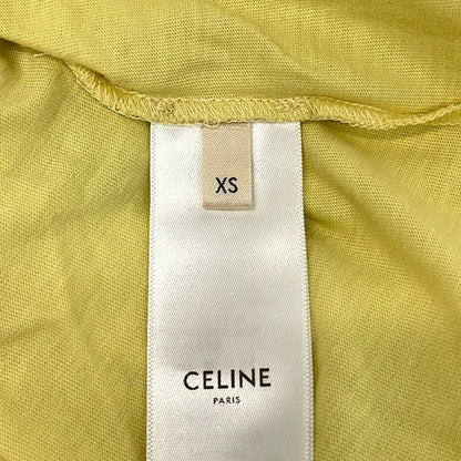 Celine Short Sleeve T-Shirt XS Yellow Black Crew — view 5