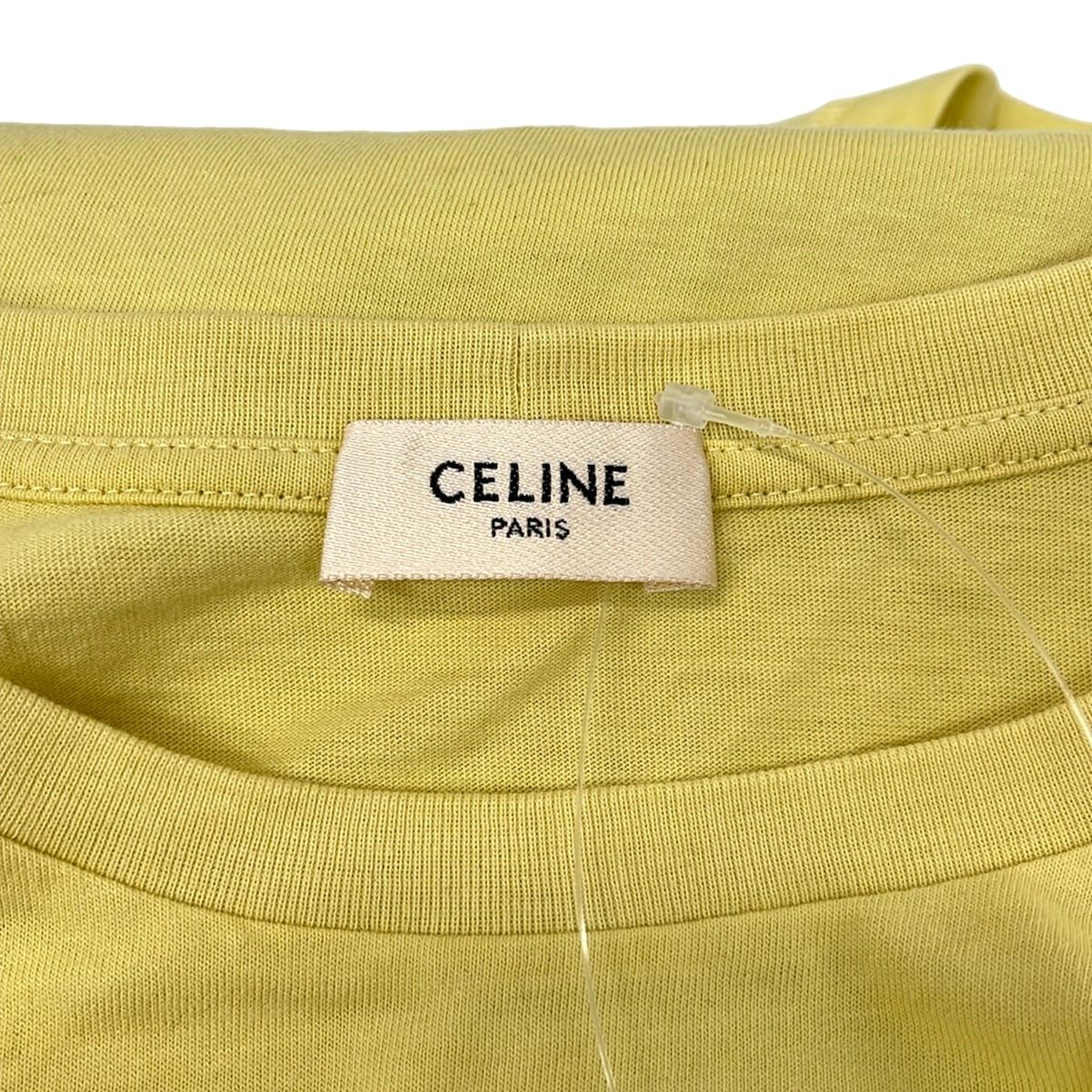 Celine Short Sleeve T-Shirt XS Yellow Black Crew — view 3