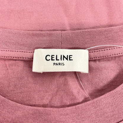 Celine Short Sleeve T-Shirt XS Pink Ivory Crew — view 3