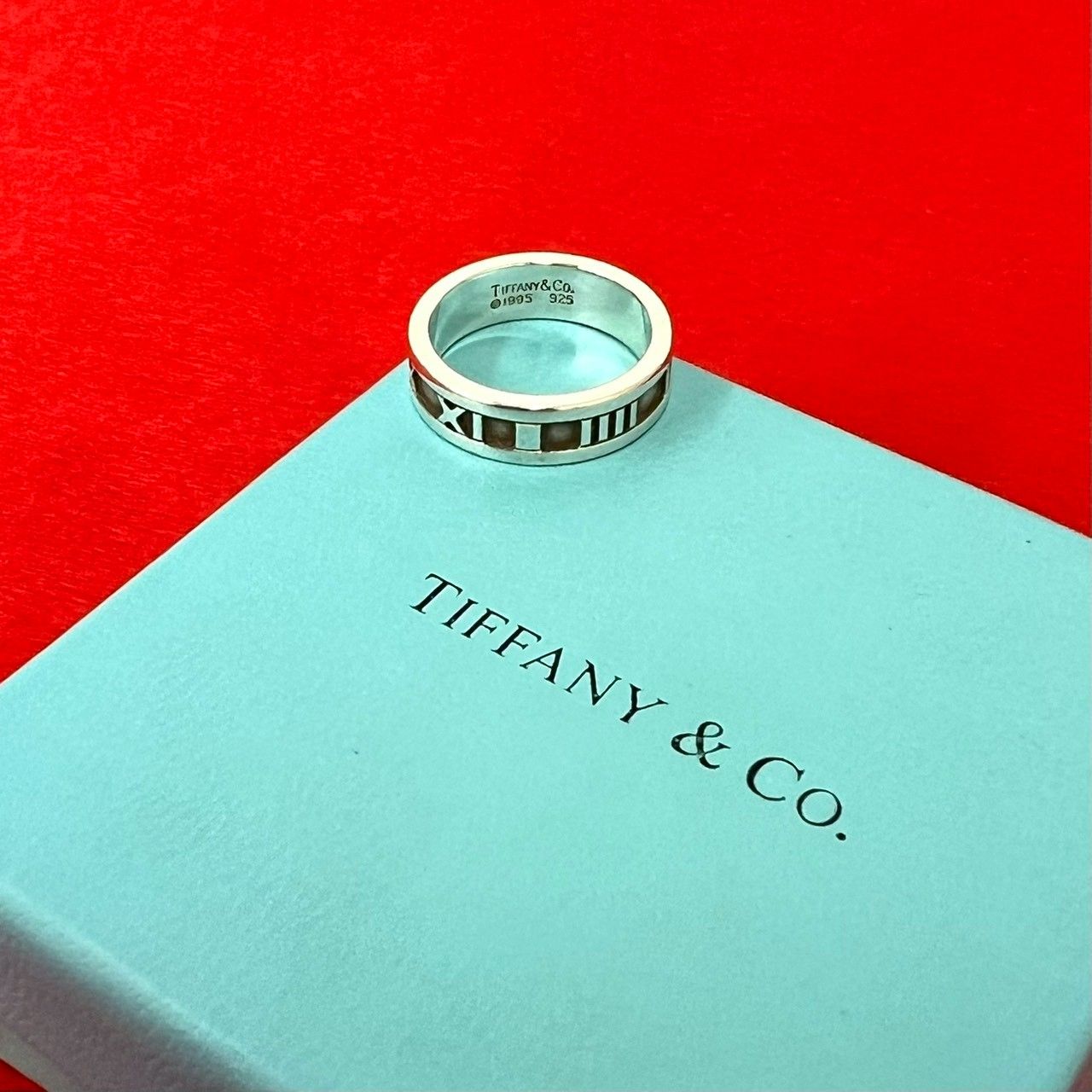 Tiffany & Co Vintage Atlas Ring 925 Sterling Silver