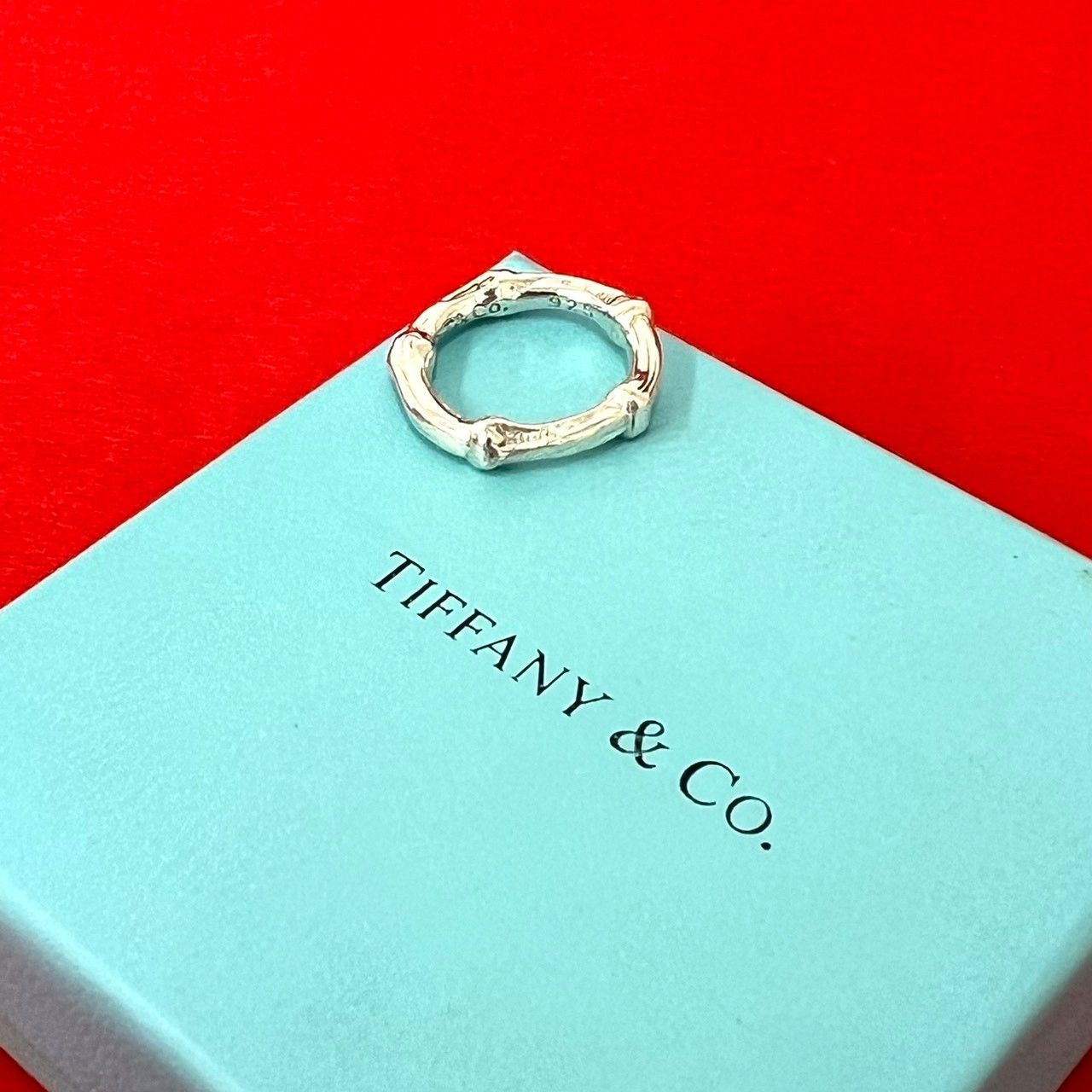 Tiffany & Co Vintage Bamboo Ring 925 Sterling Silver