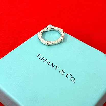 Tiffany & Co Vintage Bamboo Ring 925 Sterling Silver