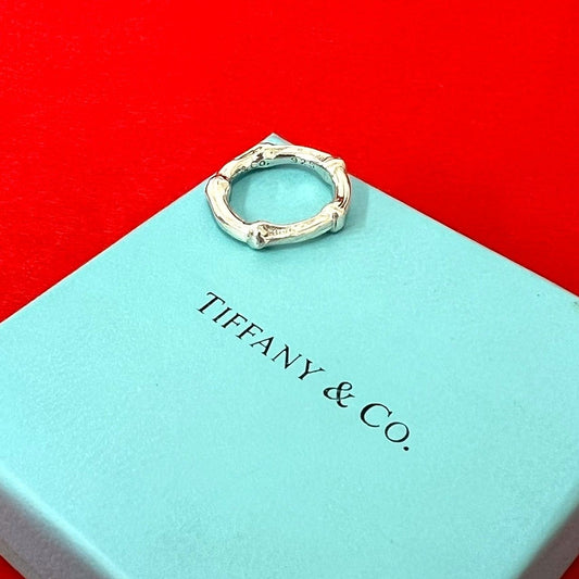Tiffany & Co Vintage Bamboo Ring 925 Sterling Silver