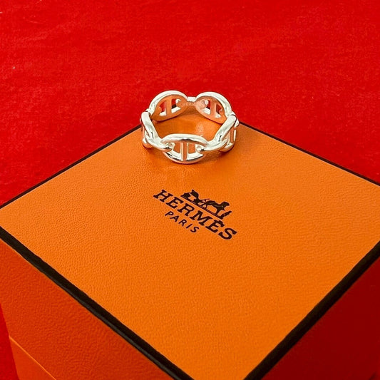 Hermes Enchainee Ring 925 Sterling Silver
