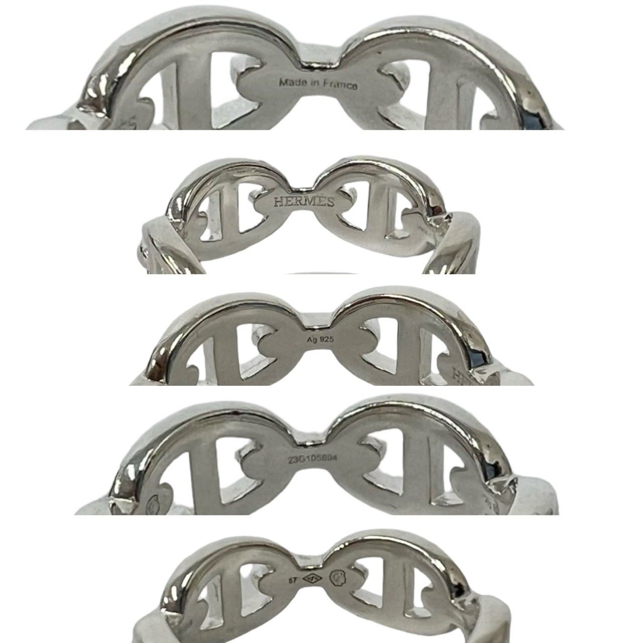 Hermes Enchainee Ring 925 Sterling Silver — view 3