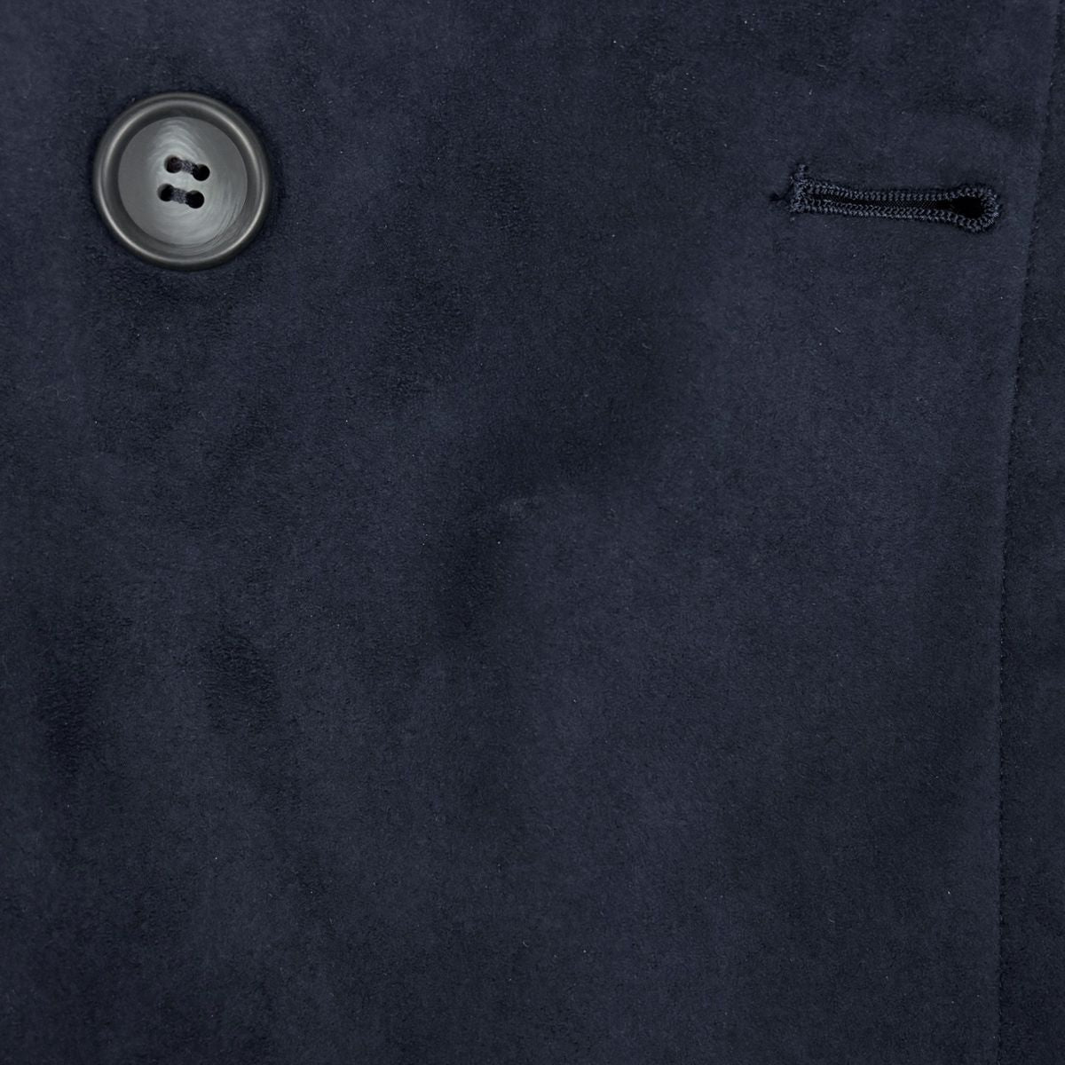 Saint Laurent Trench Coat Suede with Belt Artificial Leather Navy — view 5