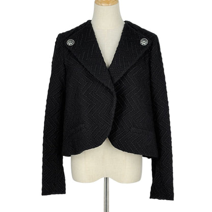 Chanel Jacket Short Length Wool Black