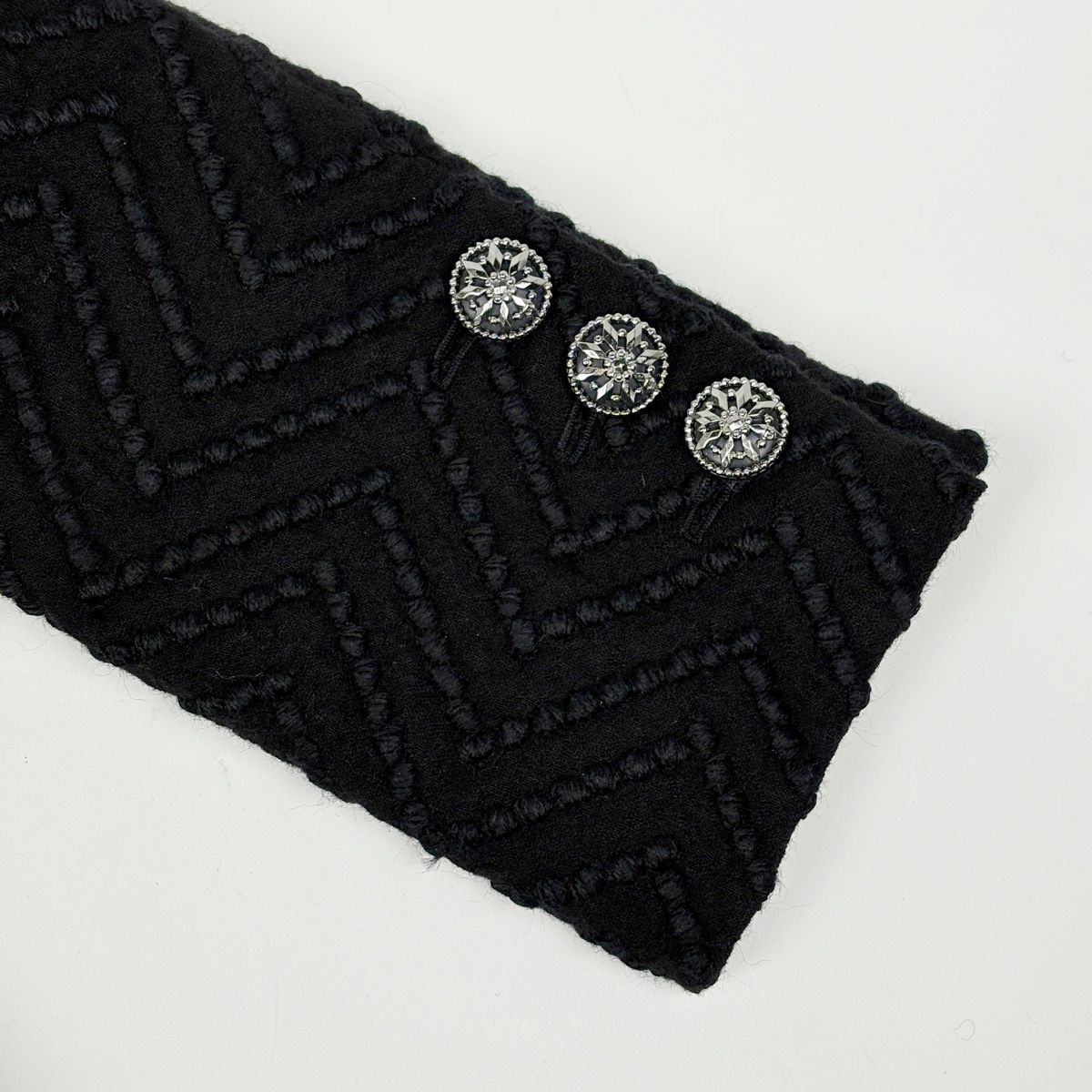 Chanel Jacket Short Length Wool Black — view 4