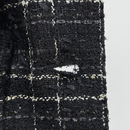 Chanel Tweed Jacket 08c Scissors Motif Button Black — view 4