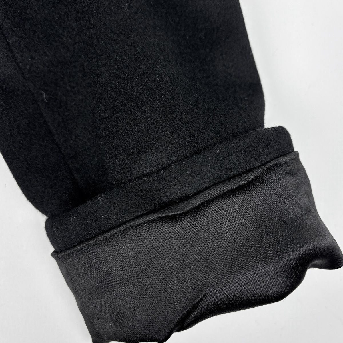 Chanel CC Logo Button Long Coat Belted Cashmere Black — view 6