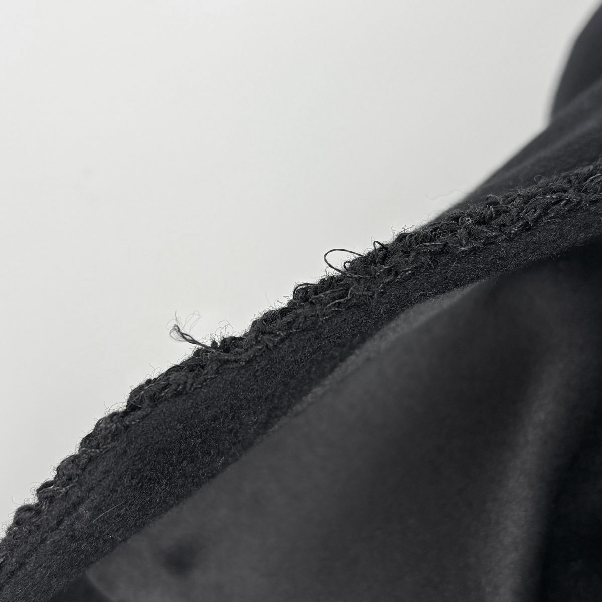 Chanel CC Logo Button Long Coat Belted Cashmere Black — view 4