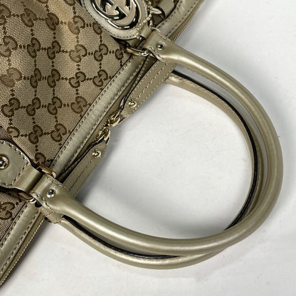 Gucci GG Pattern Ski Handbag 2-Way Canvas Brown — view 6