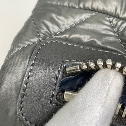 Chanel Coco Cocoon Shoulder Bag Nylon Khaki Gray — view 8