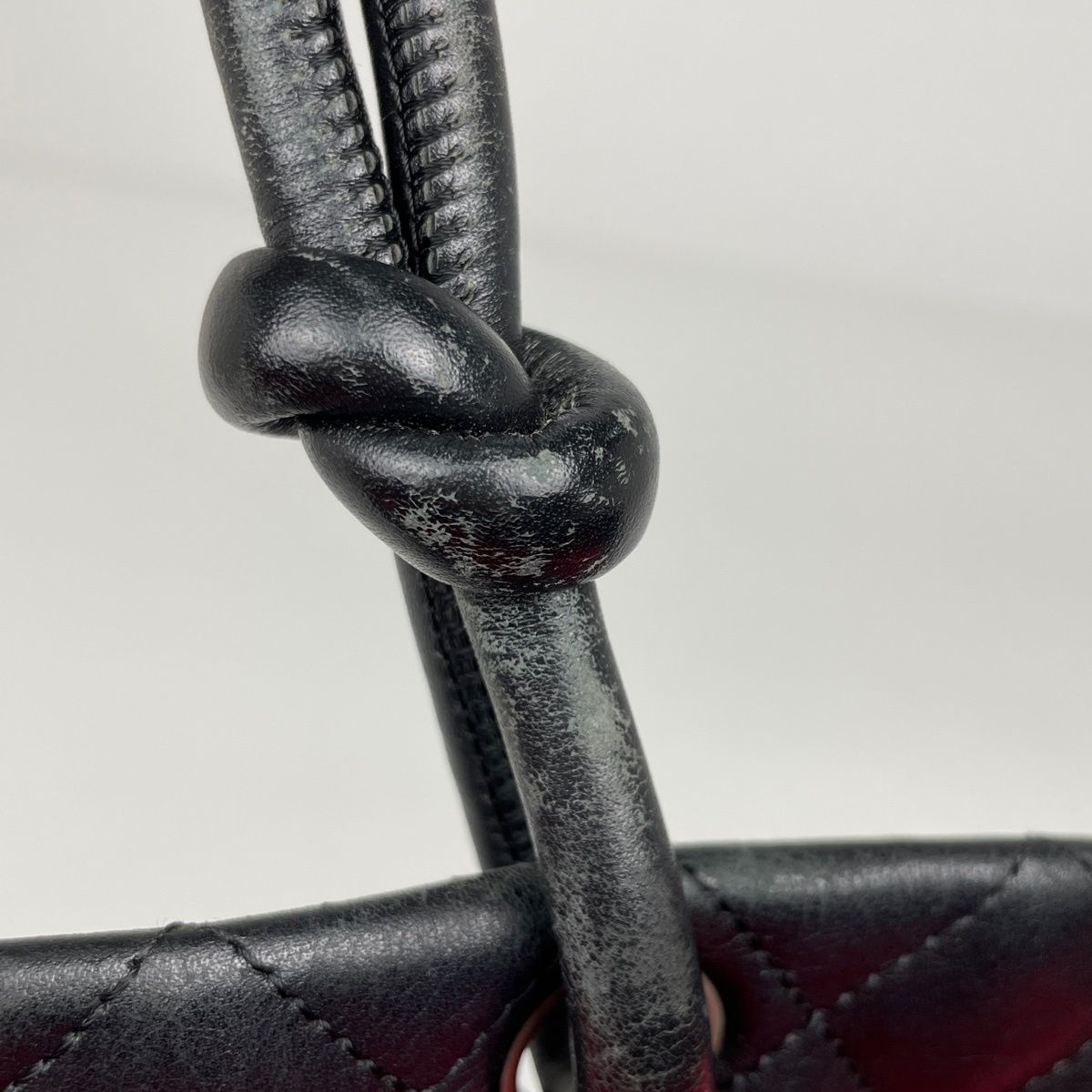 Chanel Cambon Line Large Tote CC Logo Shoulder Bag Leather Black — view 8