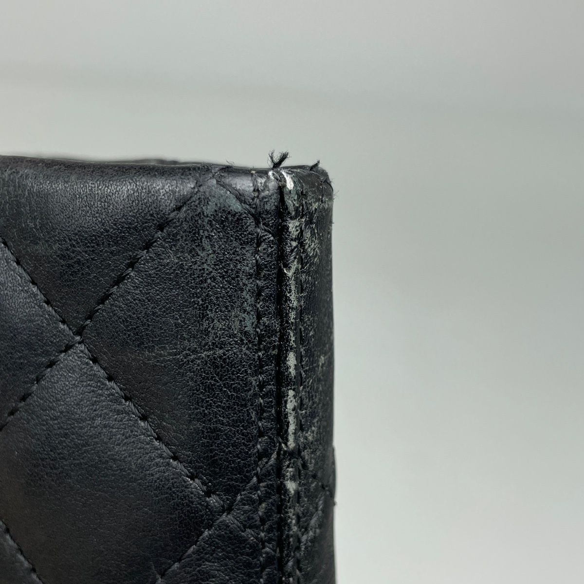 Chanel Cambon Line Large Tote CC Logo Shoulder Bag Leather Black — view 7