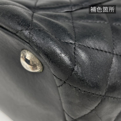 Chanel Cambon Line Large Tote CC Logo Shoulder Bag Leather Black — view 4