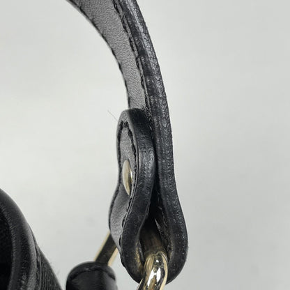 Fendi Logo Handbag Zebra Pattern Canvas Black — view 4
