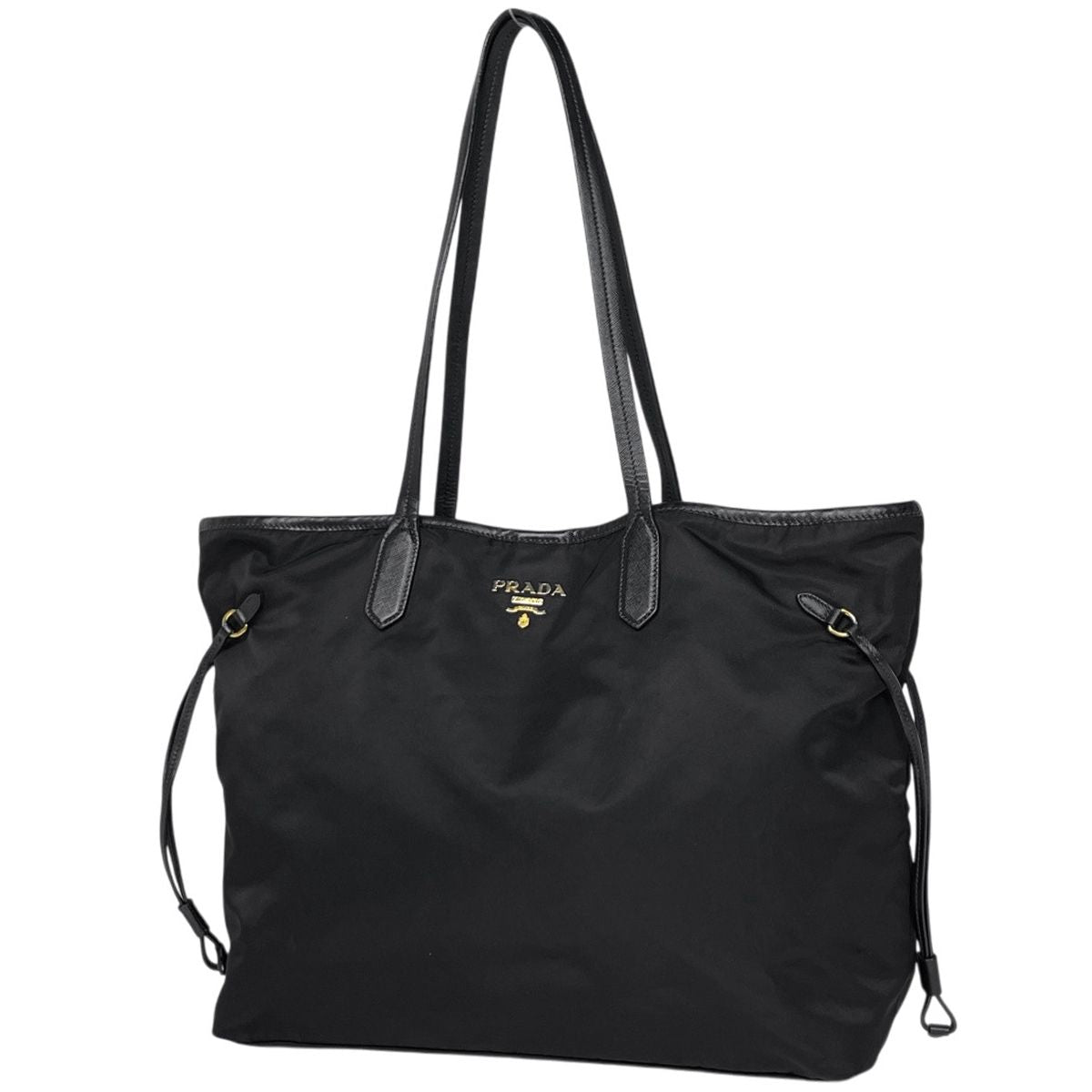 Prada Logo Tote Nylon Nero