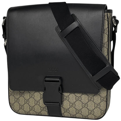 Gucci GG Pattern Shoulder Bag Beige Black