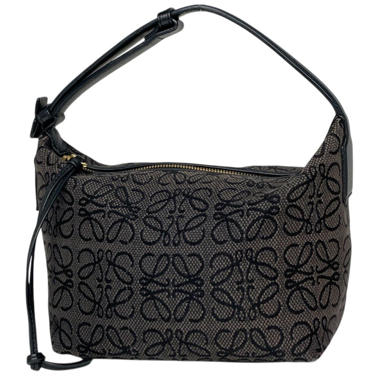 Loewe Cubby Small Handbag Anagram Canvas Black