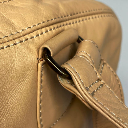 Chanel CC Logo Backpack Leather Beige — view 6