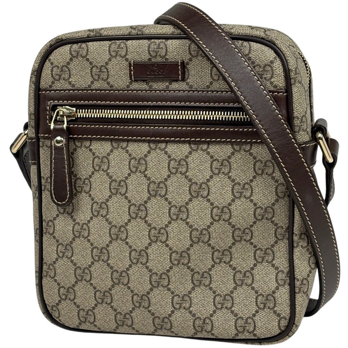 Gucci GG Pattern Shoulder Bag Brown