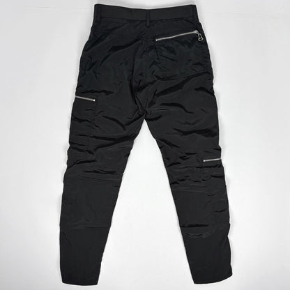 Louis Vuitton Monogram Pattern Track Pants Polyester Nylon Black Brown — view 2
