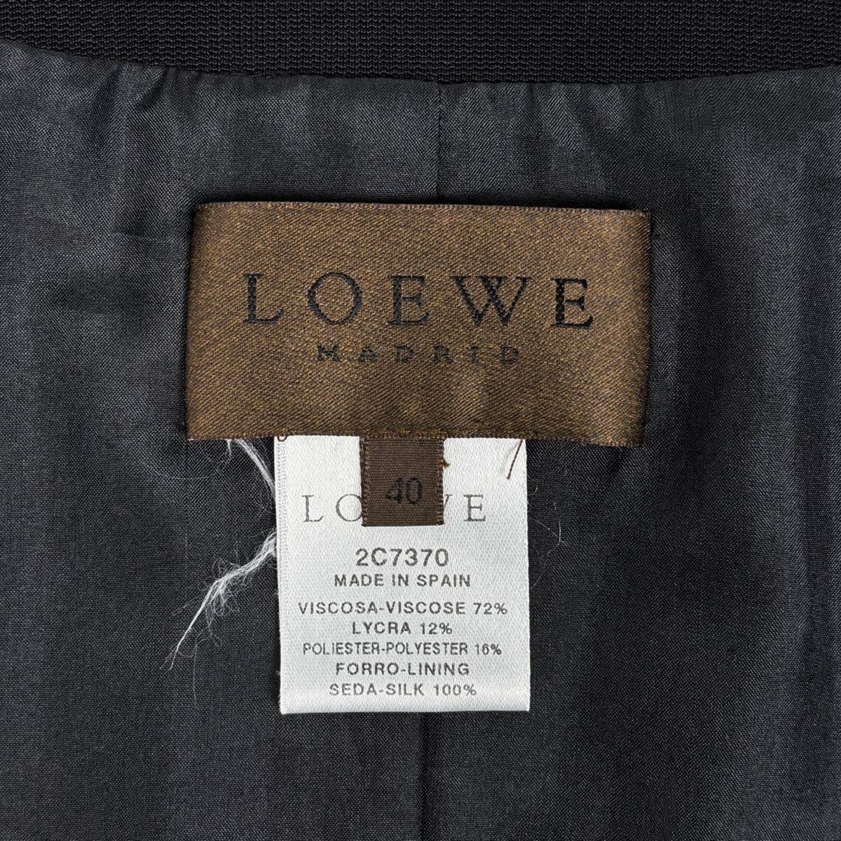 Loewe Color Zip Up Jacket Rayon Nylon Polyurethane Black — view 6