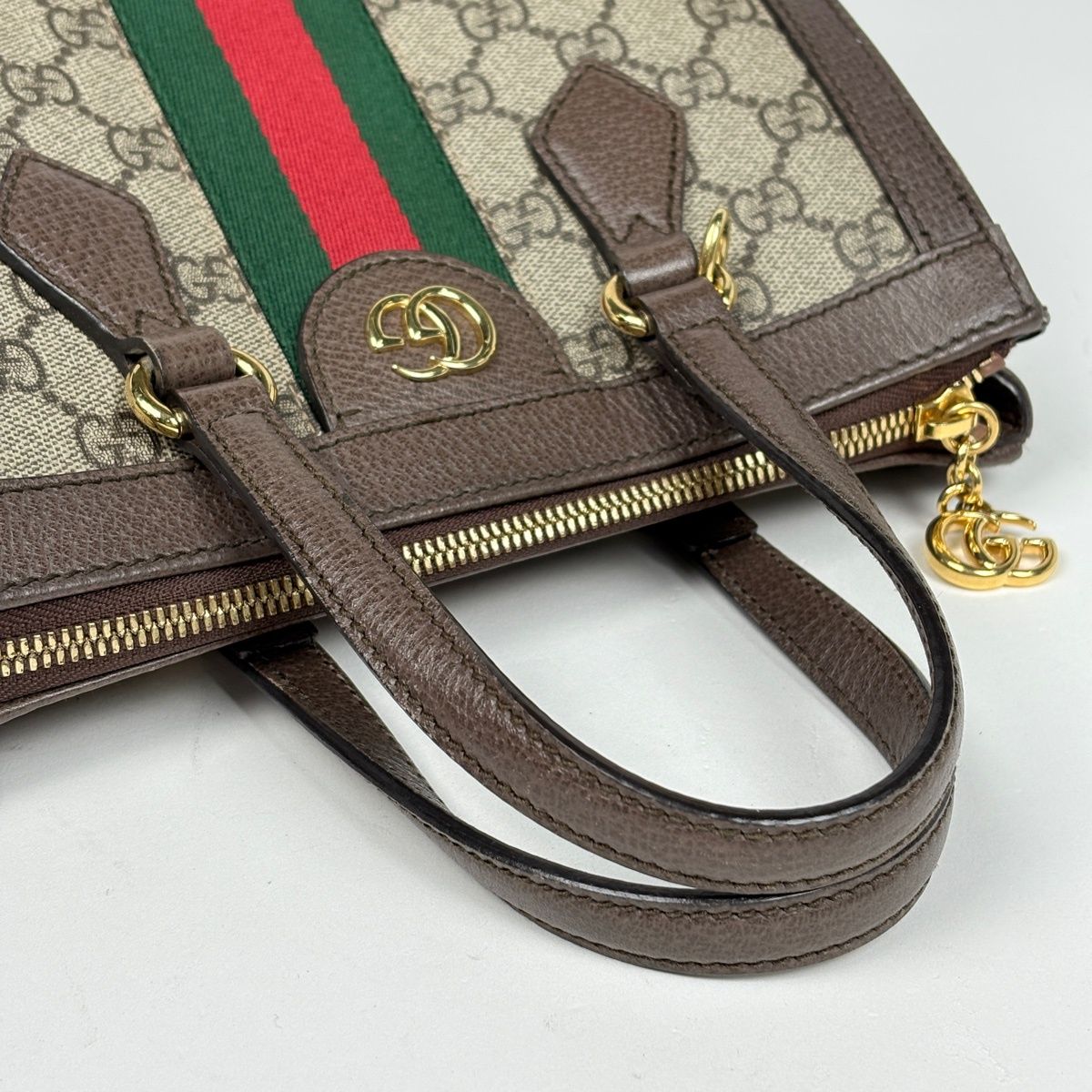 Gucci Ophidia Small Tote GG Double Web 2-Way Supreme Beige Brown — view 6