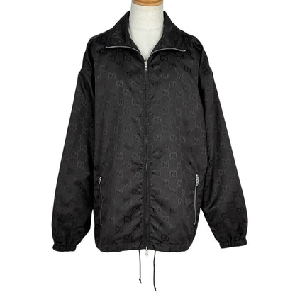 Gucci GG Pattern Zip Up Jacket Nylon Black